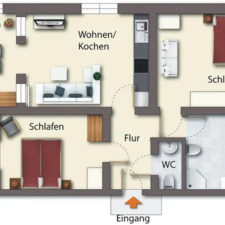 Апартаменты Brise Kramme App B *